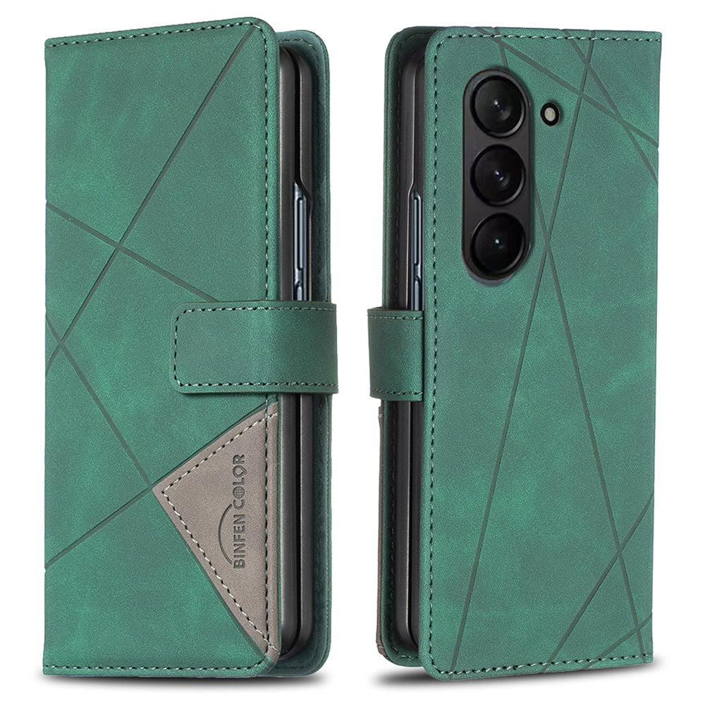 BINFEN COLOR BF05 For Samsung Galaxy Z Fold5 5G Imprinted Stand Phone Case PU Leather Wallet Cover BINFEN COLOR BF05 For Samsung Galaxy Z Fold5 5G Imprinted Stand Phone Case PU Leather Wallet Cover